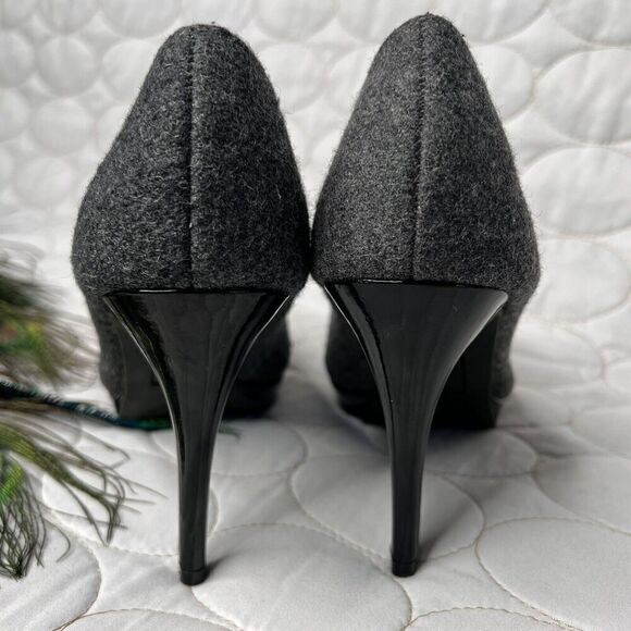 Christian Siriano Womens Felted Platform Pumps sz 5 Stiletto High Heels Shoes - Picture 5 of 9